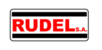 Clean, flat, monochrome wordmark logo that reads 'Rudel', centered on white background, bold sans-serif, high contrast, minimal, no icon, 2000x1200.